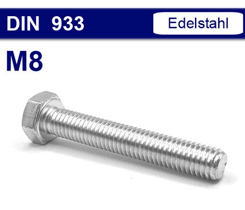 Sechskantschrauben din 933 - m8,