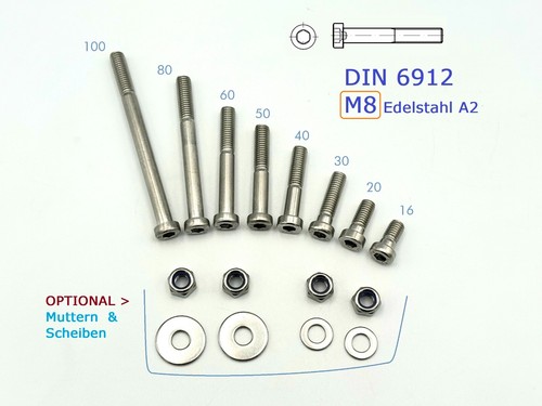Zylinderschraube niedrige - m8,