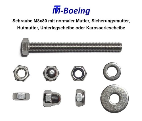 6kt sechskantschraube m8x80 - 6kt-sechskantschraube,