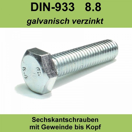Din 933 8 - 8.8, sechskant
