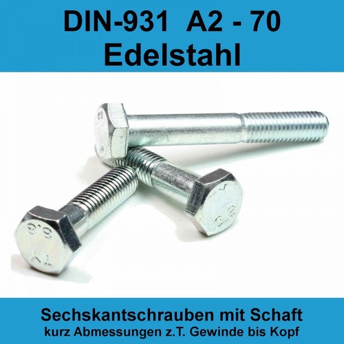 Din 931 sechskantschrauben - 931,