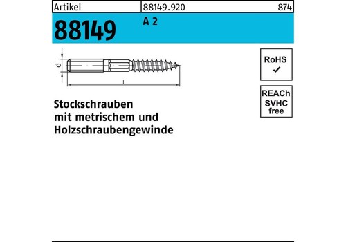 Reyher stockschraube 88149 - stockschraube,