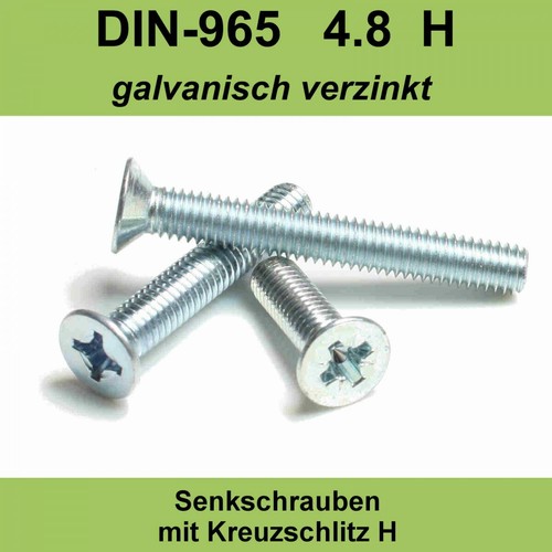 Din 965 senkschrauben - m8, mit