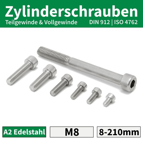 Zylinderschrauben edelstahl - zylinderschrauben, m8