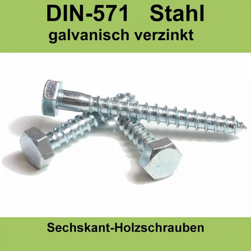 Din 571 holzschrauben gal - m8,